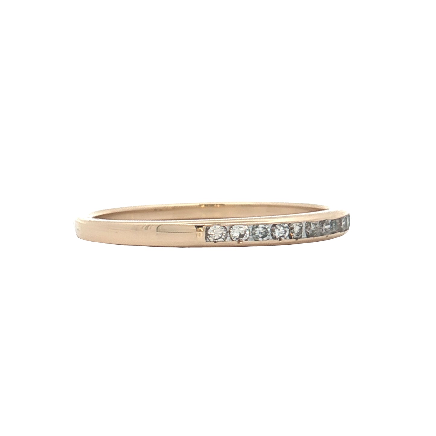 .17 Channel Set Diamond Wedding Band 14k Yellow Gold