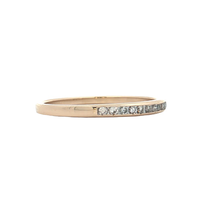 .17 Channel Set Diamond Wedding Band 14k Yellow Gold