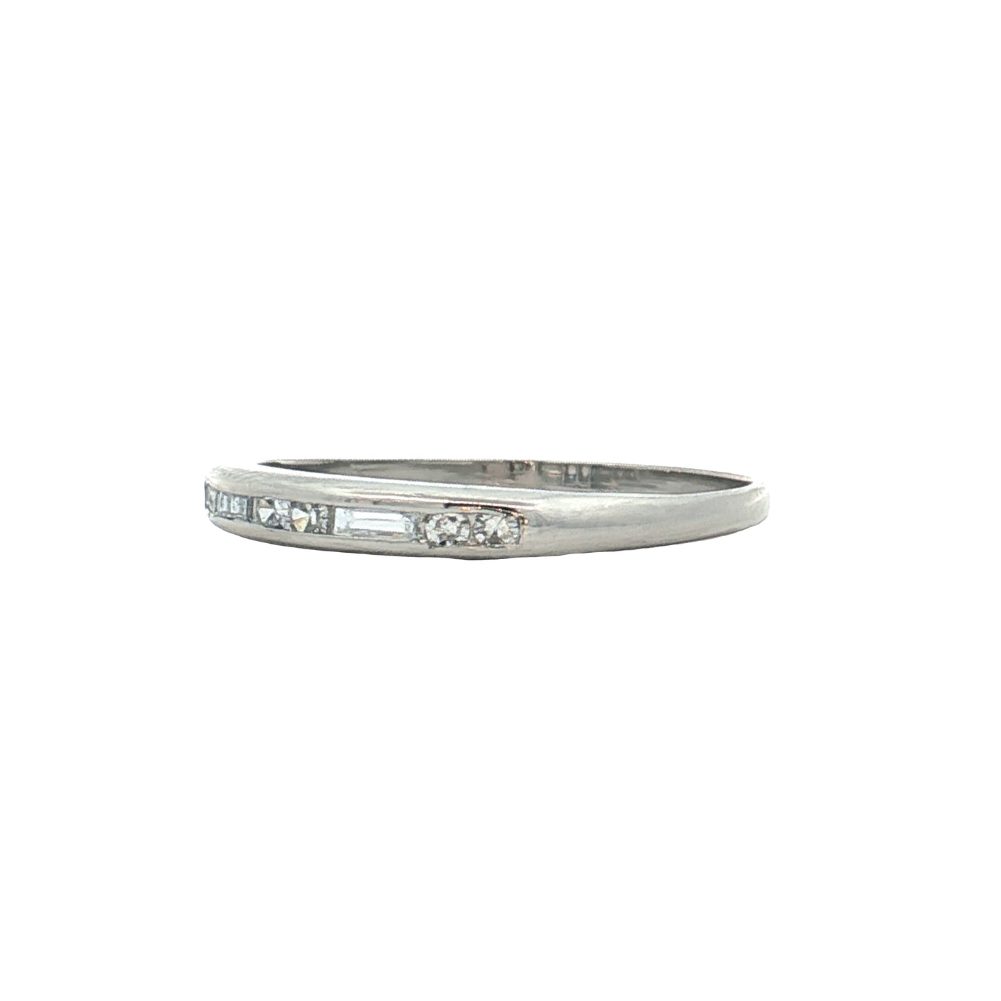 .21 Vintage Deco Diamond Wedding Band Platinum