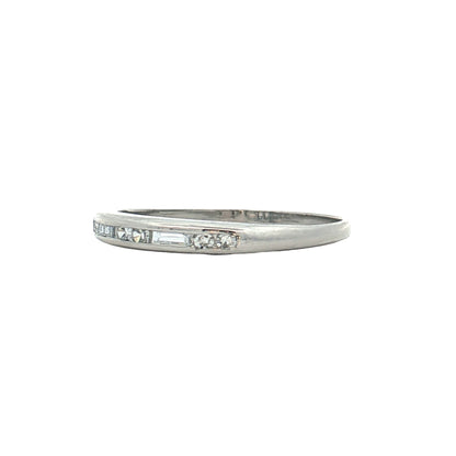 .21 Vintage Deco Diamond Wedding Band Platinum