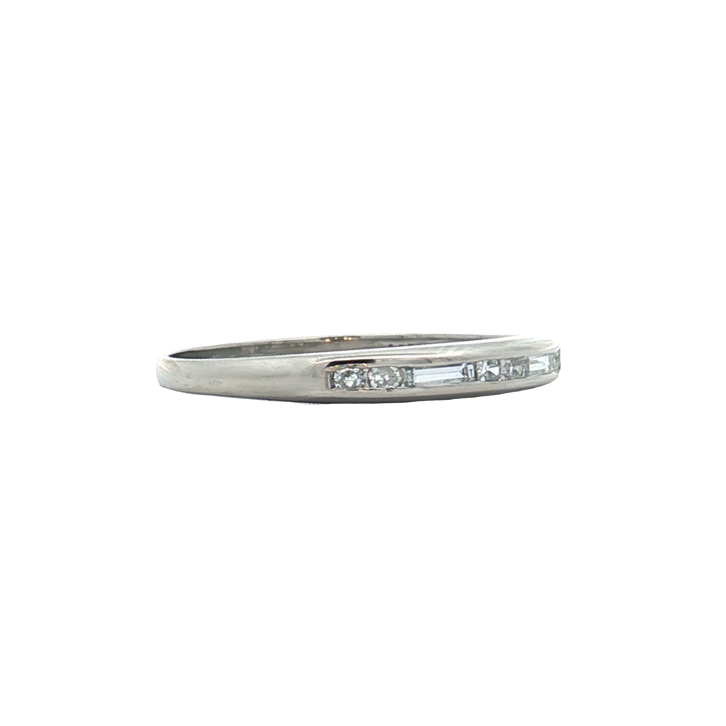 .21 Vintage Deco Diamond Wedding Band Platinum