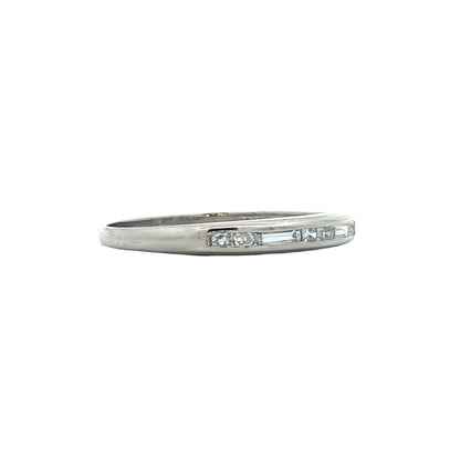 .21 Vintage Deco Diamond Wedding Band Platinum