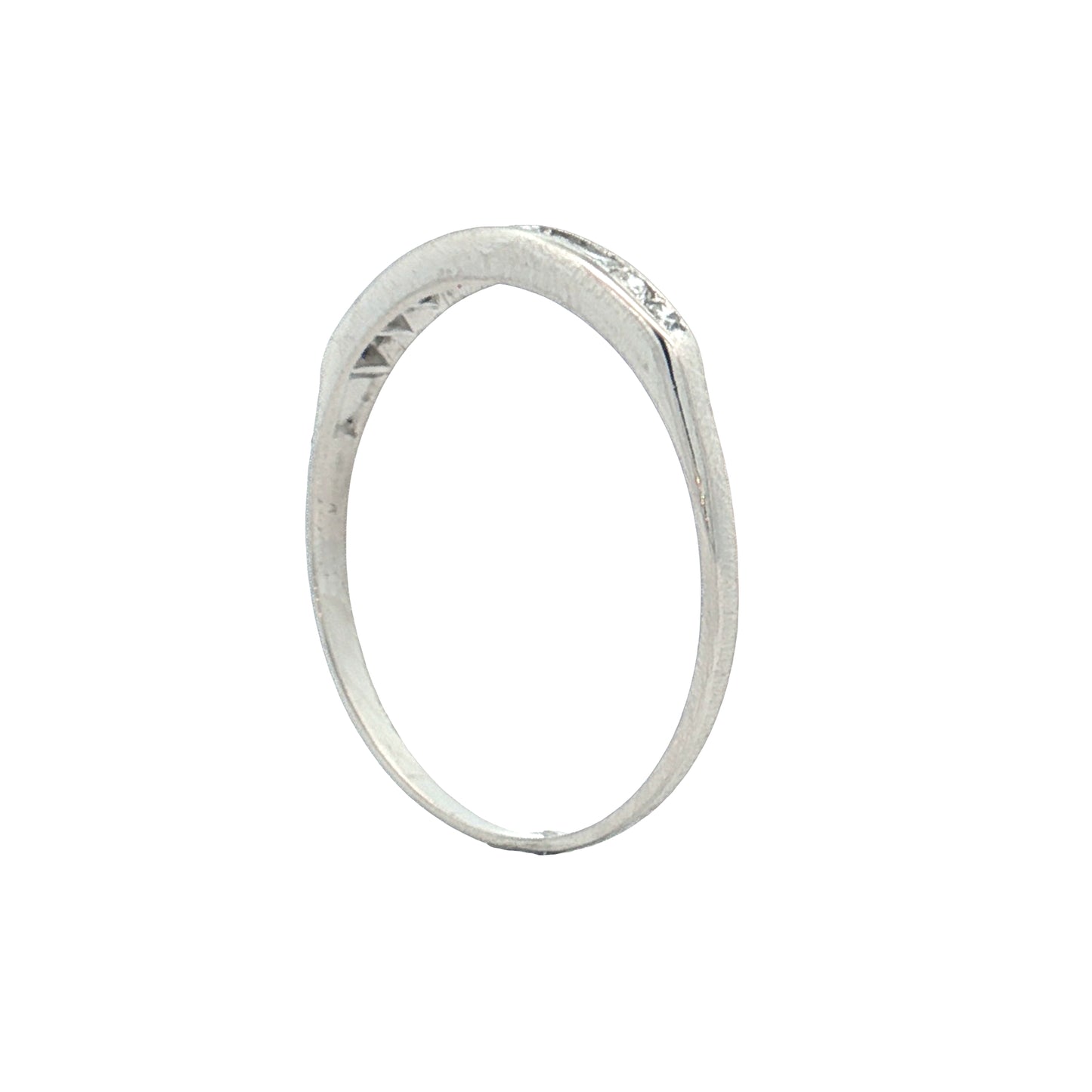 .21 Vintage Deco Diamond Wedding Band Platinum