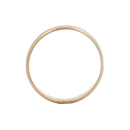 Mens 4mm Half Round Wedding Band 14k Yellow Gold