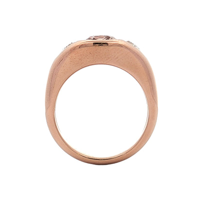 2.62 GIA Cushion Pink Sapphire Engagement Ring 18k