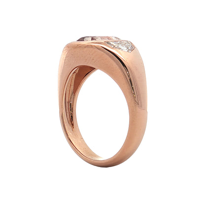 2.62 GIA Cushion Pink Sapphire Engagement Ring 18k