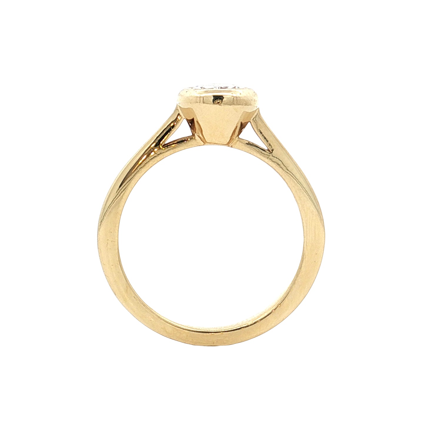 1.17 GIA Pear Diamond Engagement Ring 18k Yellow Gold