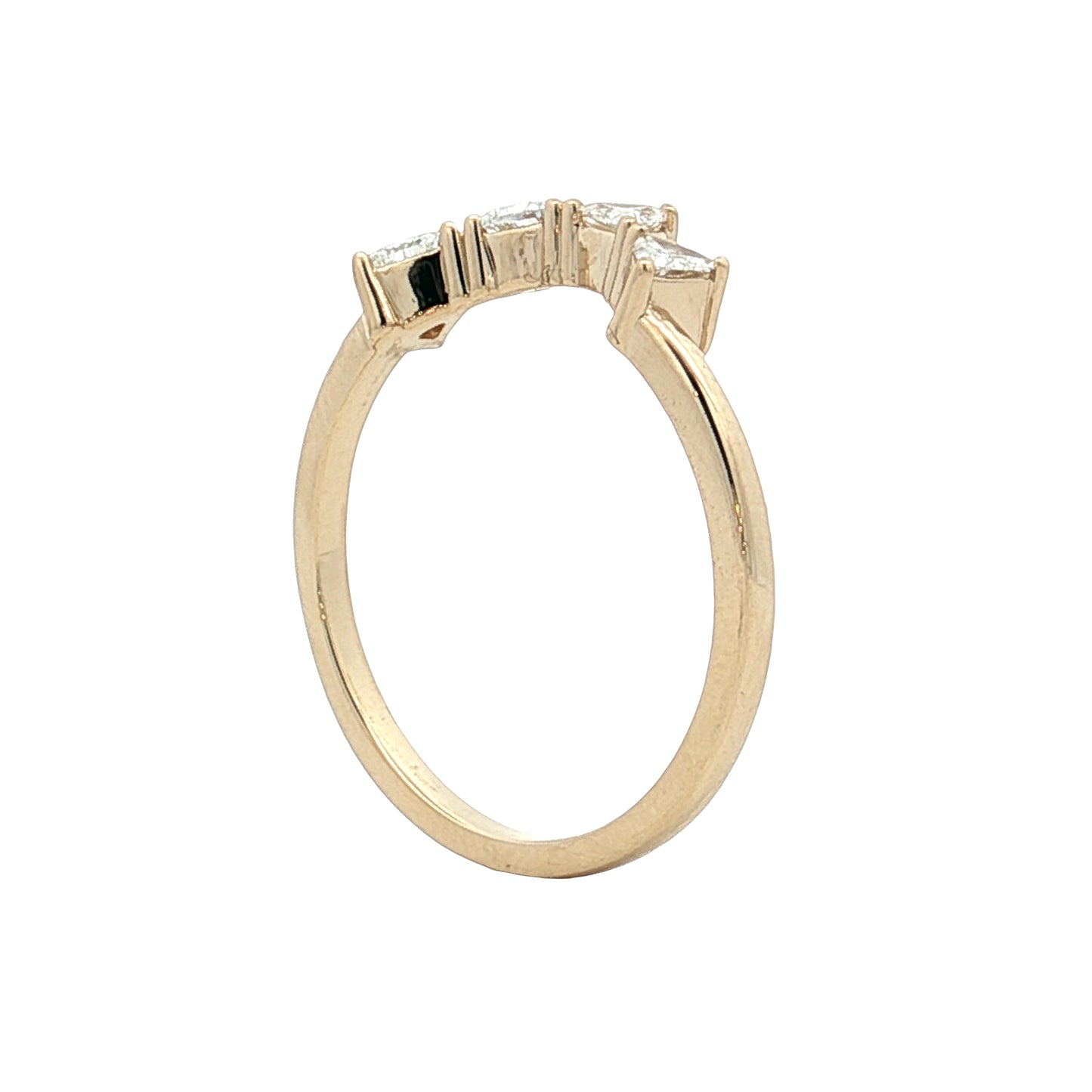 .24 Trillion Diamond Contour Wedding Band 14k