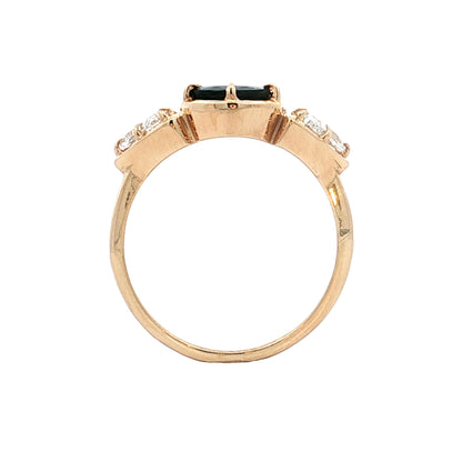 2.05 Oval Sapphire Engagement Ring 14k Yellow Gold