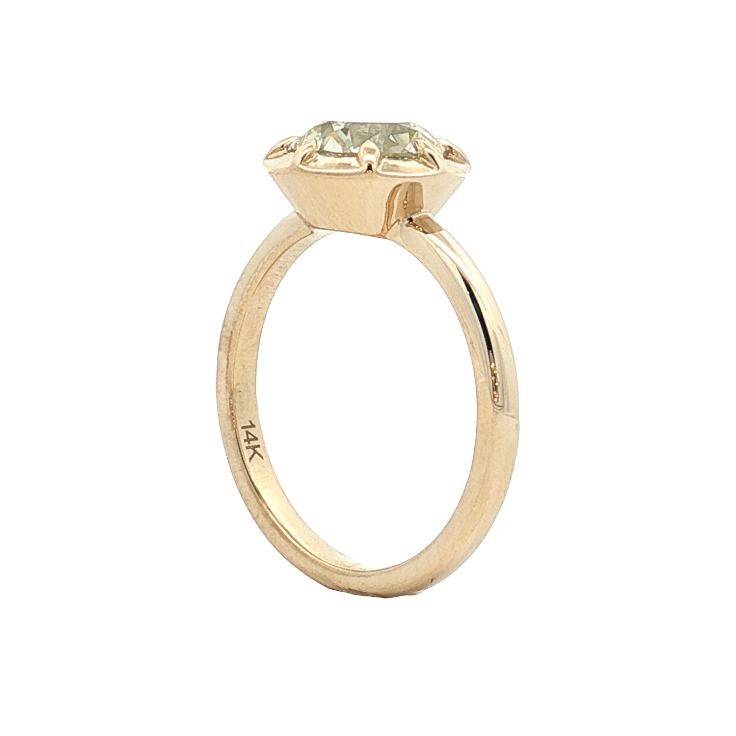 2 Carat GIA Old European Diamond Engagement Ring 14k