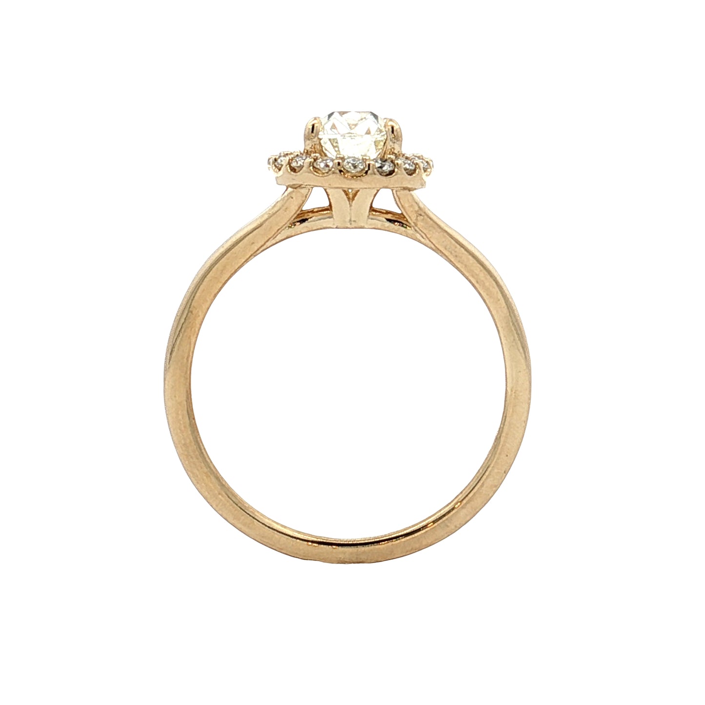 1.01 Antique Cushion Diamond Engagement Ring 14k