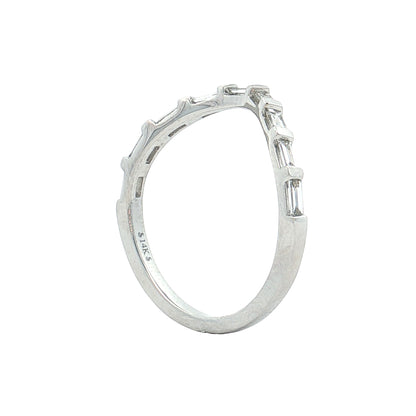 .63 Baguette Diamond Contour Wedding Band 14k