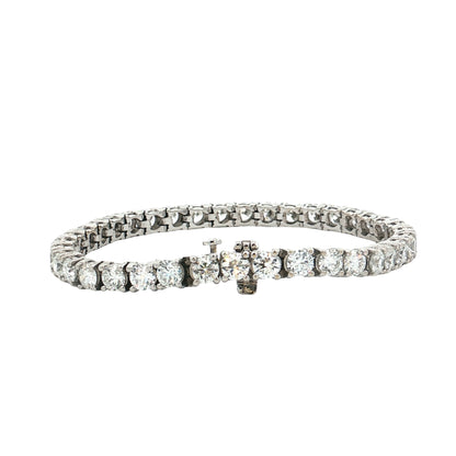 9.01 RBC Diamond Tennis Bracelet 18k White Gold