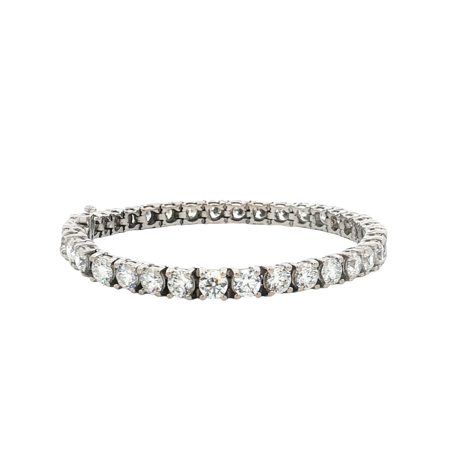9.01 RBC Diamond Tennis Bracelet 18k White Gold