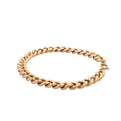Antique Victorian Curb Link Bracelet 18K Rose Gold