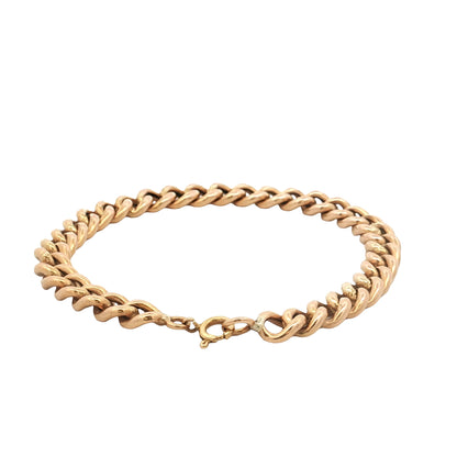 Antique Victorian Curb Link Bracelet 18K Rose Gold