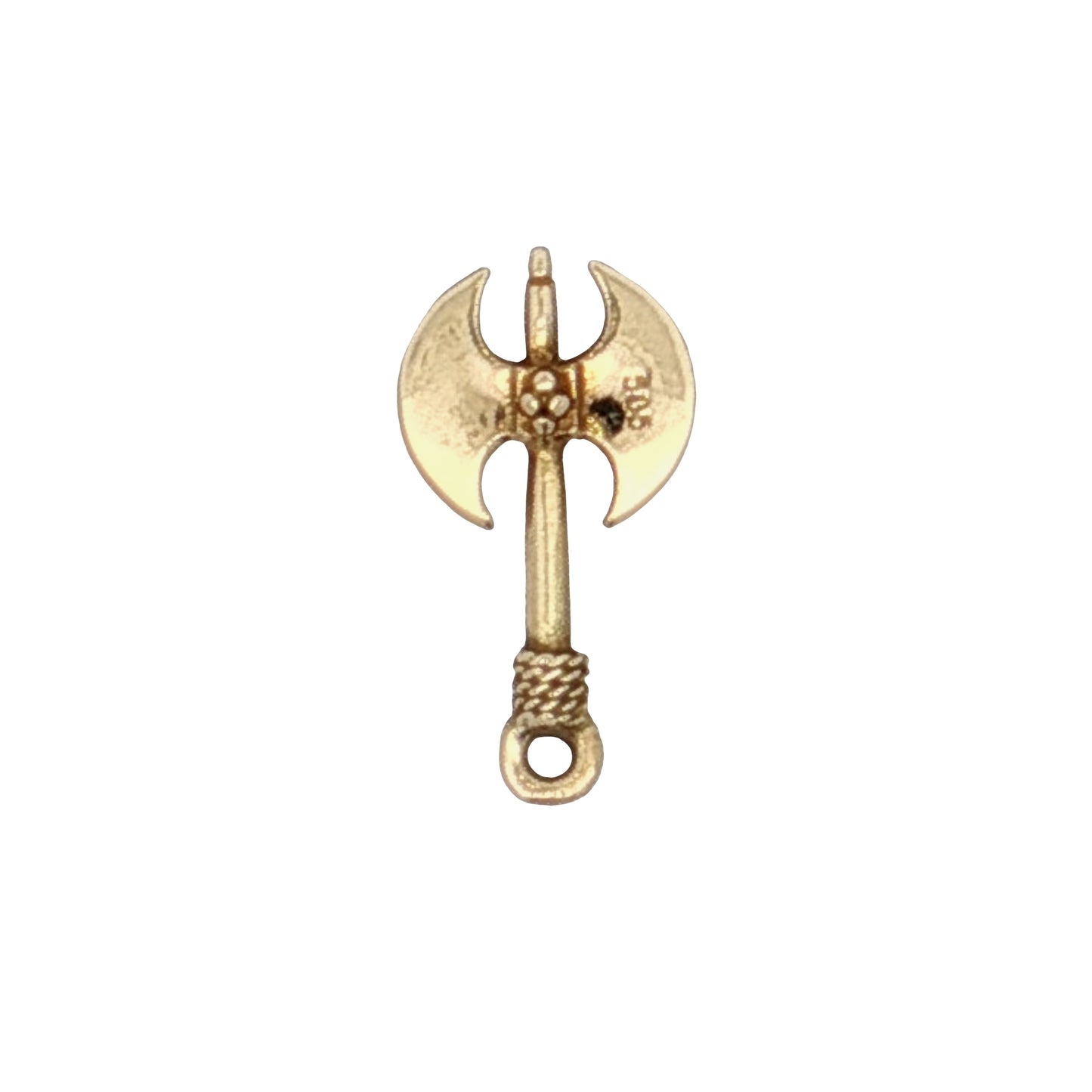 Double Sided Axe Charm 14k Yellow Gold