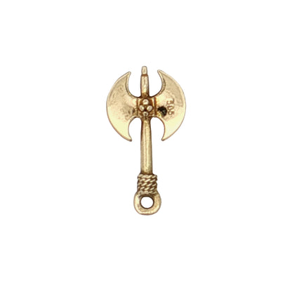 Double Sided Axe Charm 14k Yellow Gold