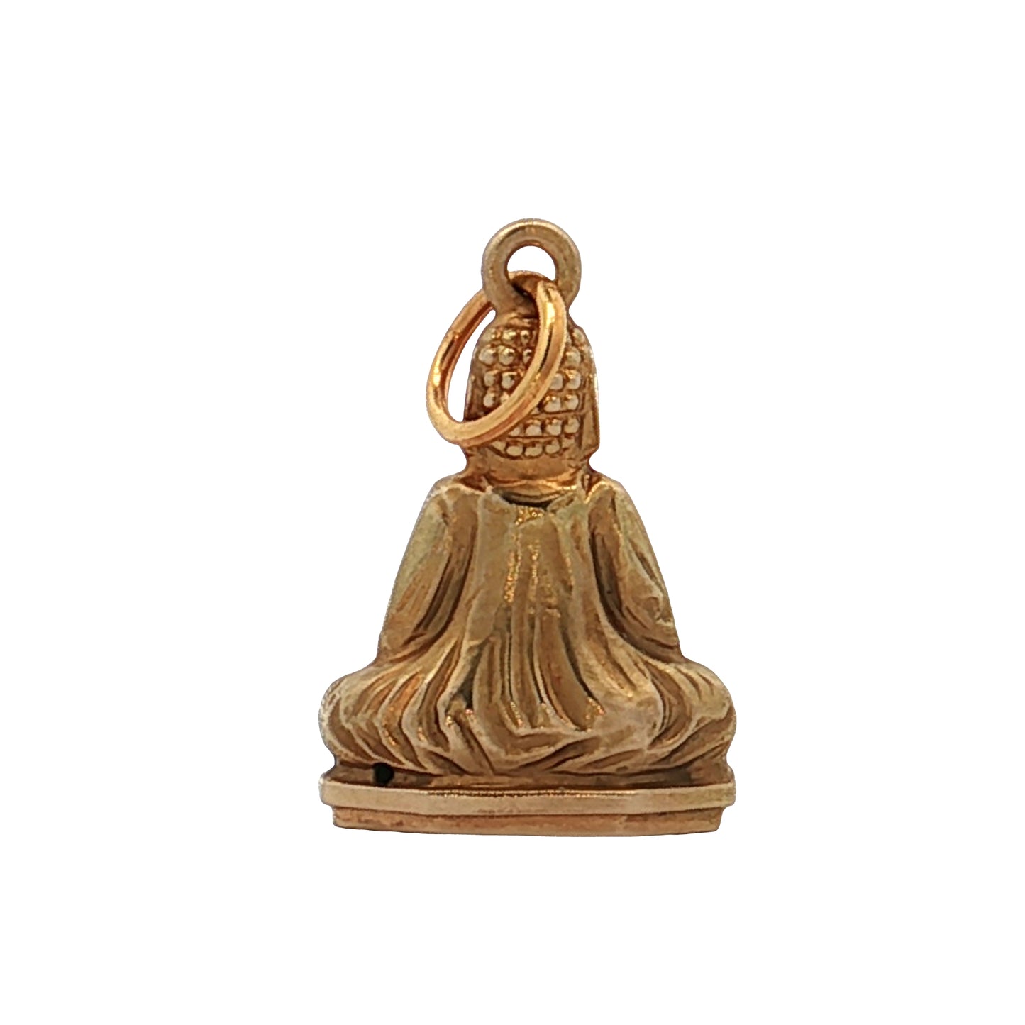 Vintage Mid-Century Buddha Charm 14K Yellow Gold