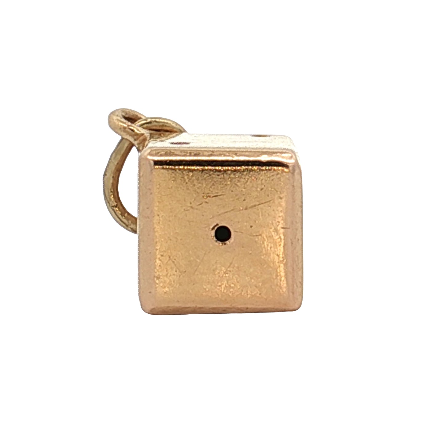 Vintage 1950s Dice Charm 14K Yellow Gold