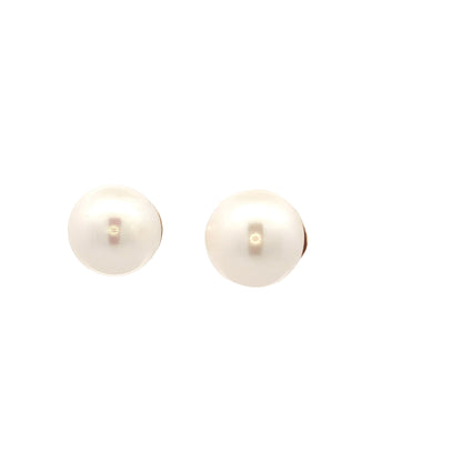 8mm Freshwater Pearl Stud Earrings 14k Yellow Gold