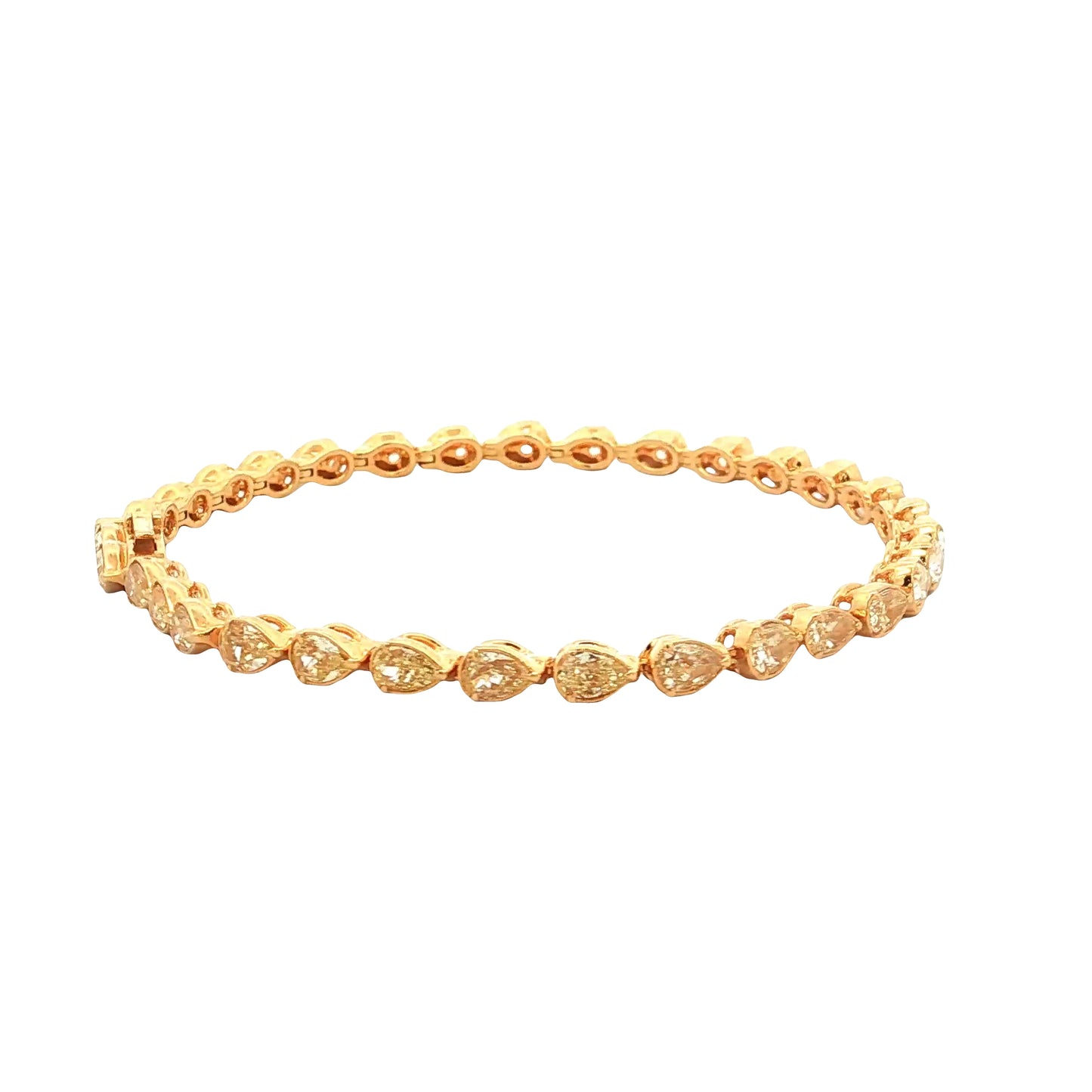 6.57 Fancy Intense Yellow Diamond Tennis Bracelet 18k