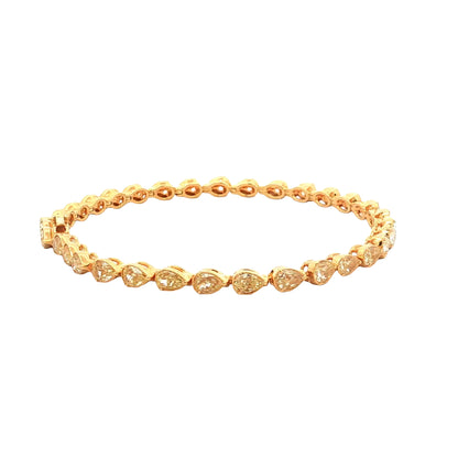 6.57 Fancy Intense Yellow Diamond Tennis Bracelet 18k