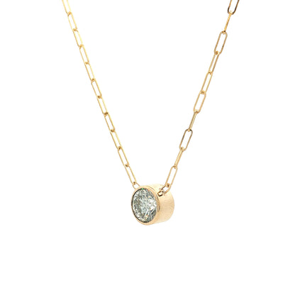 1.07 Round Brilliant Diamond Pendant Necklace 14k