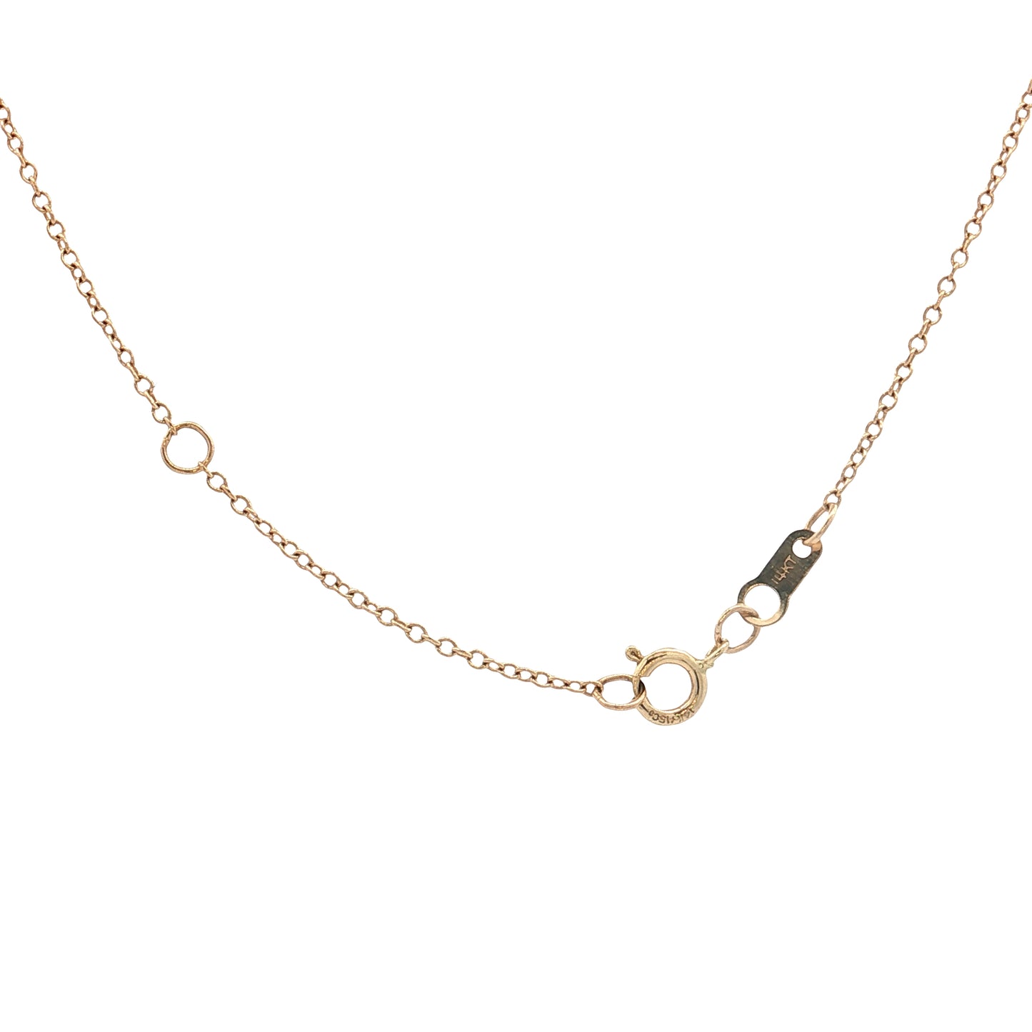 Antique Art Nouveau Moon Face Pendant Necklace 14k