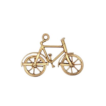Vintage Mid-Century Bicycle Charm 14K Yellow Gold