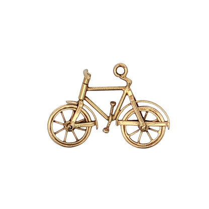 Vintage Mid-Century Bicycle Charm 14K Yellow Gold