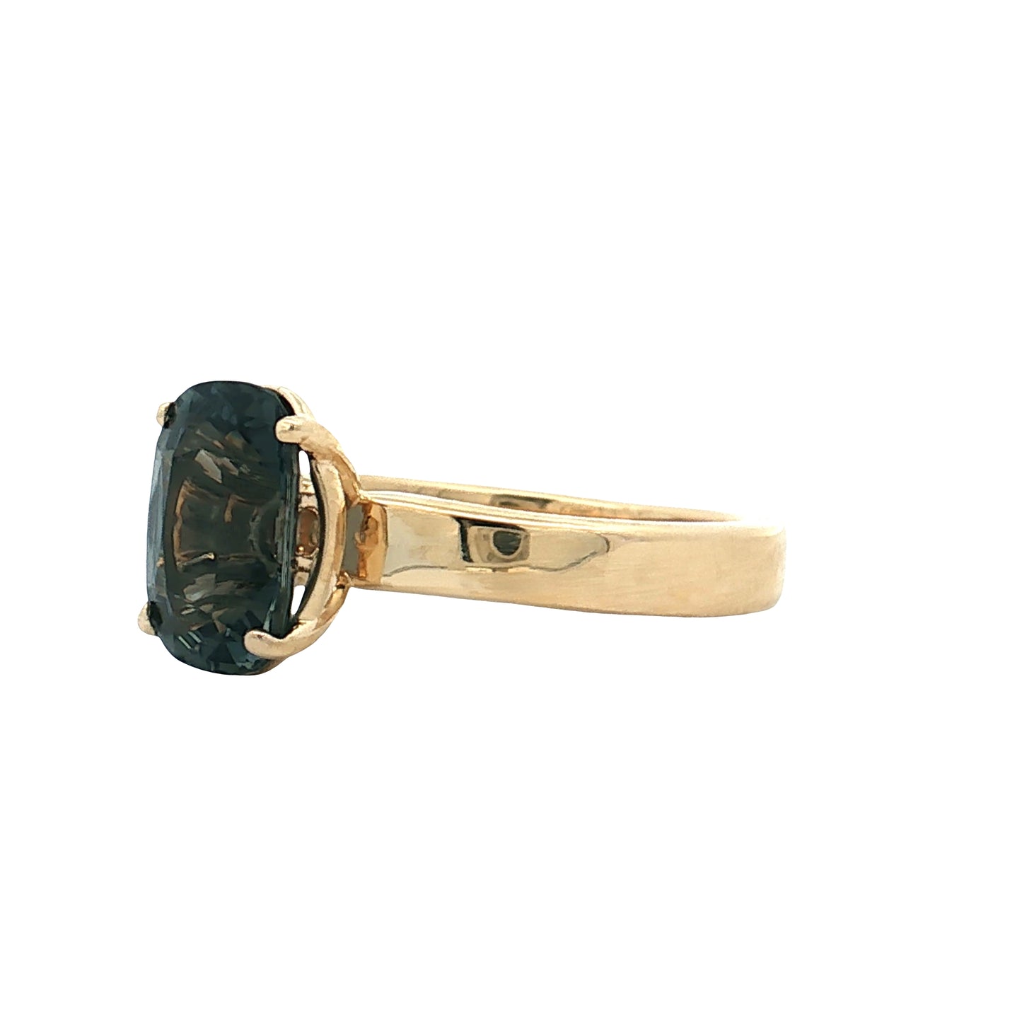 2.35 Cushion Cut Spinel Engagement Ring 14k Yellow Gold