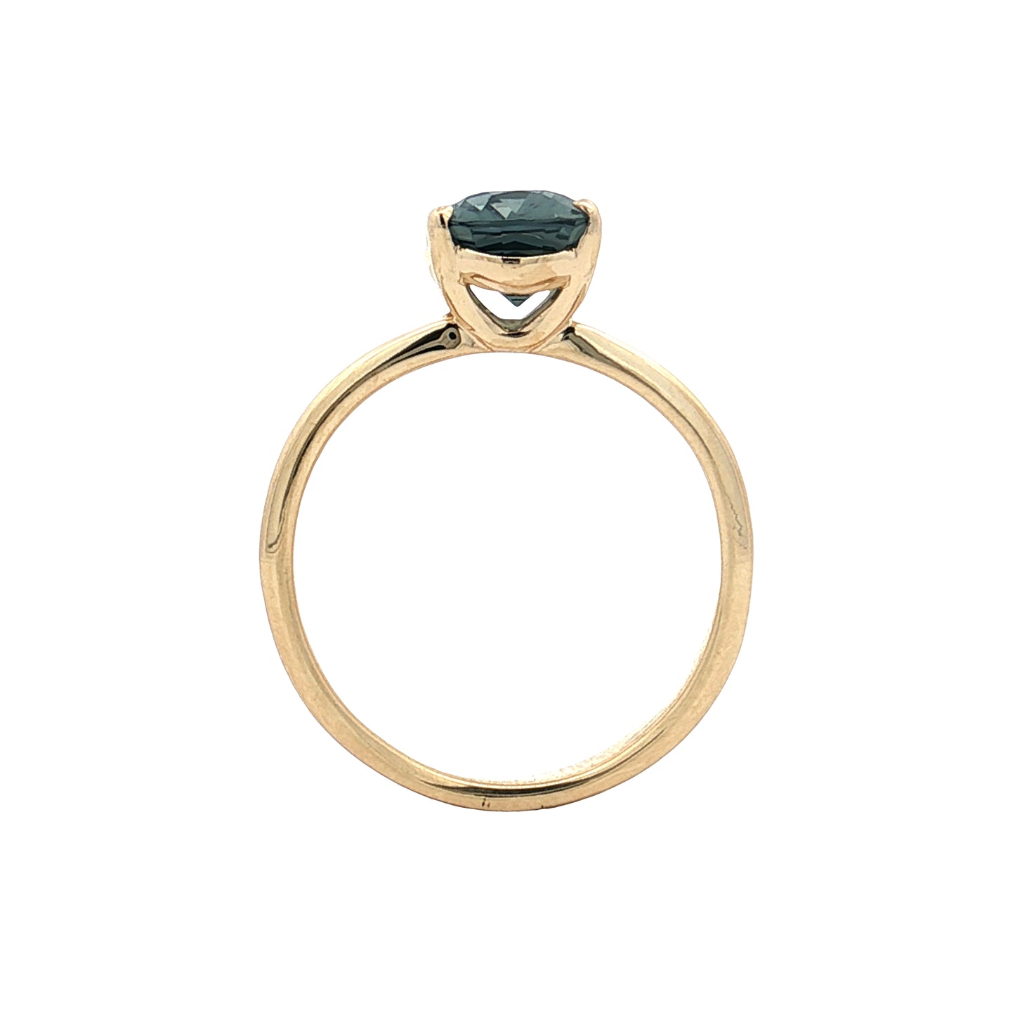 2.35 Cushion Cut Spinel Engagement Ring 14k Yellow Gold
