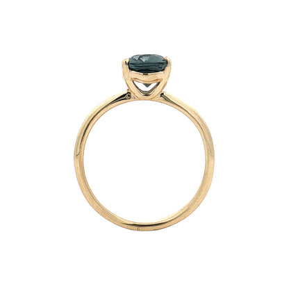 2.35 Cushion Cut Spinel Engagement Ring 14k Yellow Gold