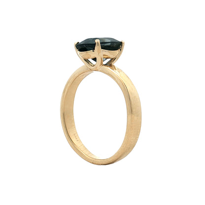 2.35 Cushion Cut Spinel Engagement Ring 14k Yellow Gold