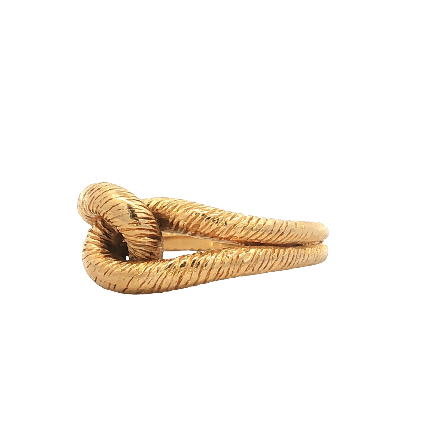 Textured Knotted Cocktail Ring in 18k Yellow Gold
