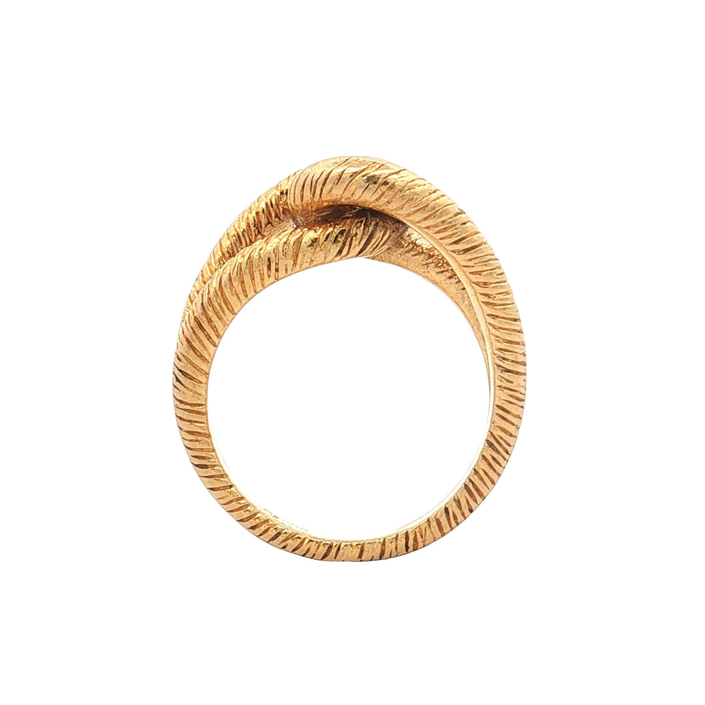 Textured Knotted Cocktail Ring in 18k Yellow Gold