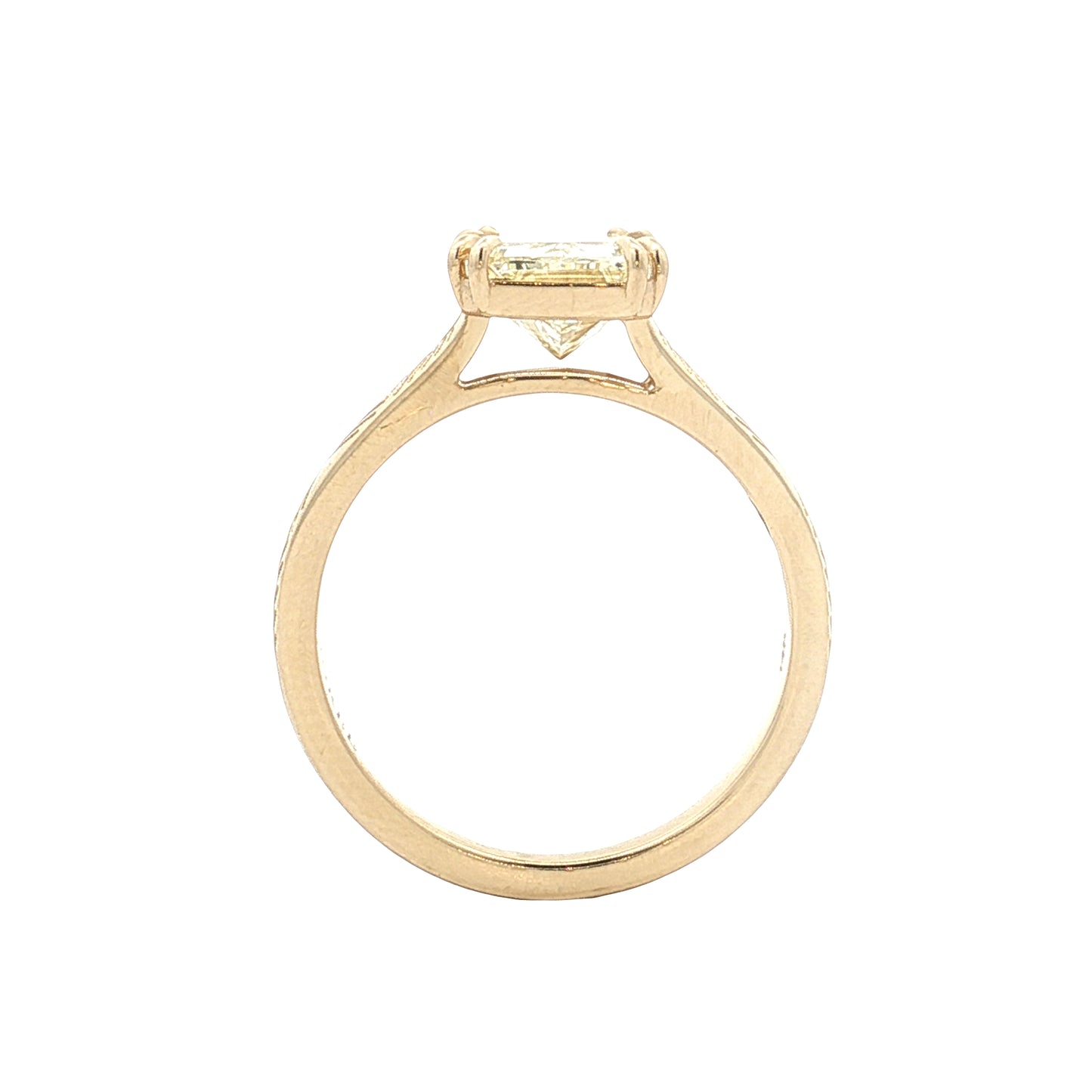 3.01 GIA Radiant Cut Diamond Engagement Ring 14k