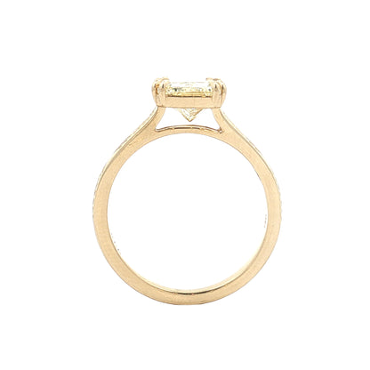 3.01 GIA Radiant Cut Diamond Engagement Ring 14k