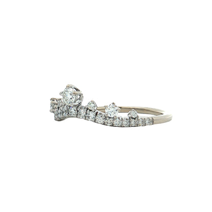 .49 Diamond Tiara Wedding Band 14k White Gold