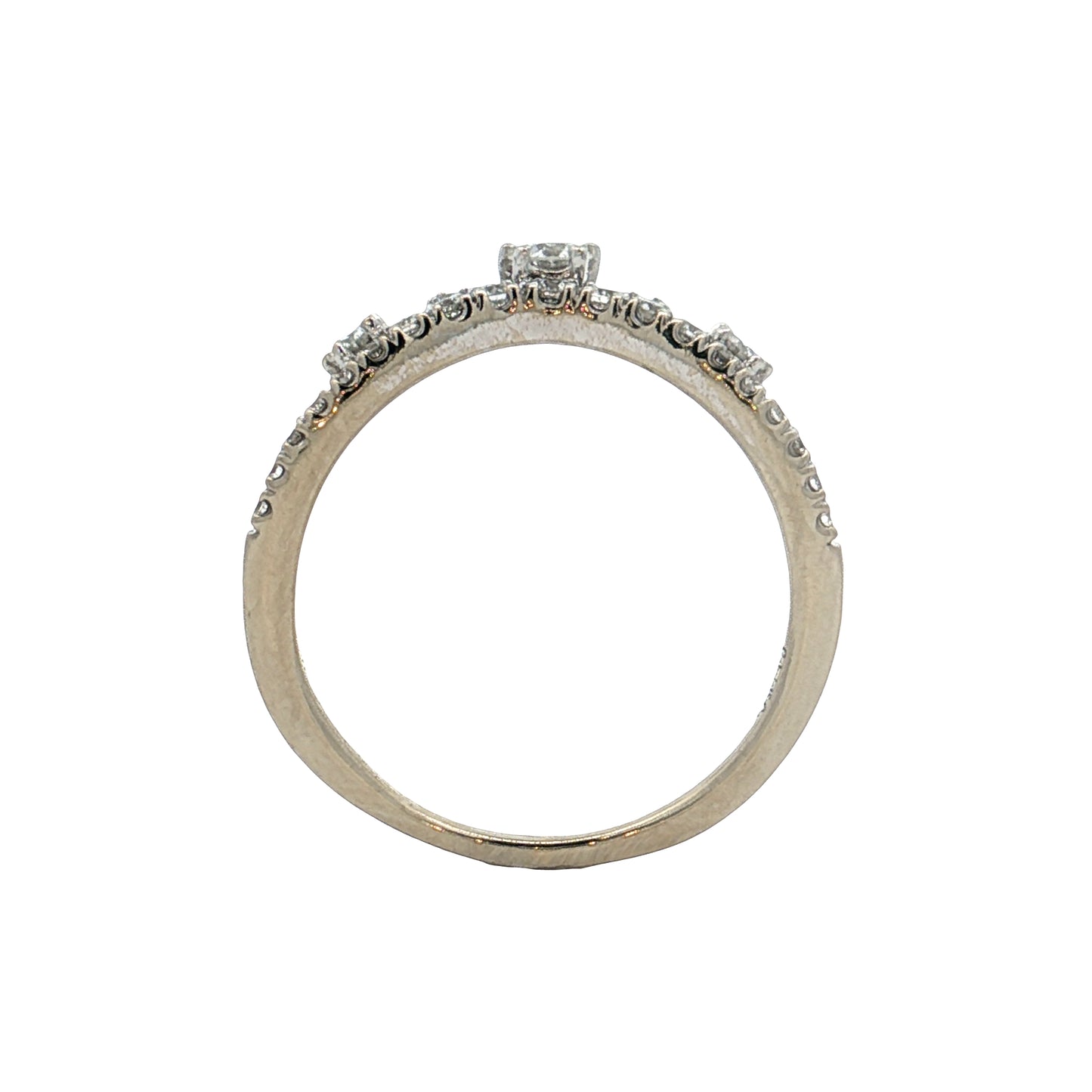 .49 Diamond Tiara Wedding Band 14k White Gold