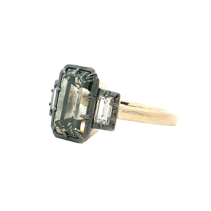 3.18 GIA Fancy Greenish Brown Diamond Engagement Ring 14k