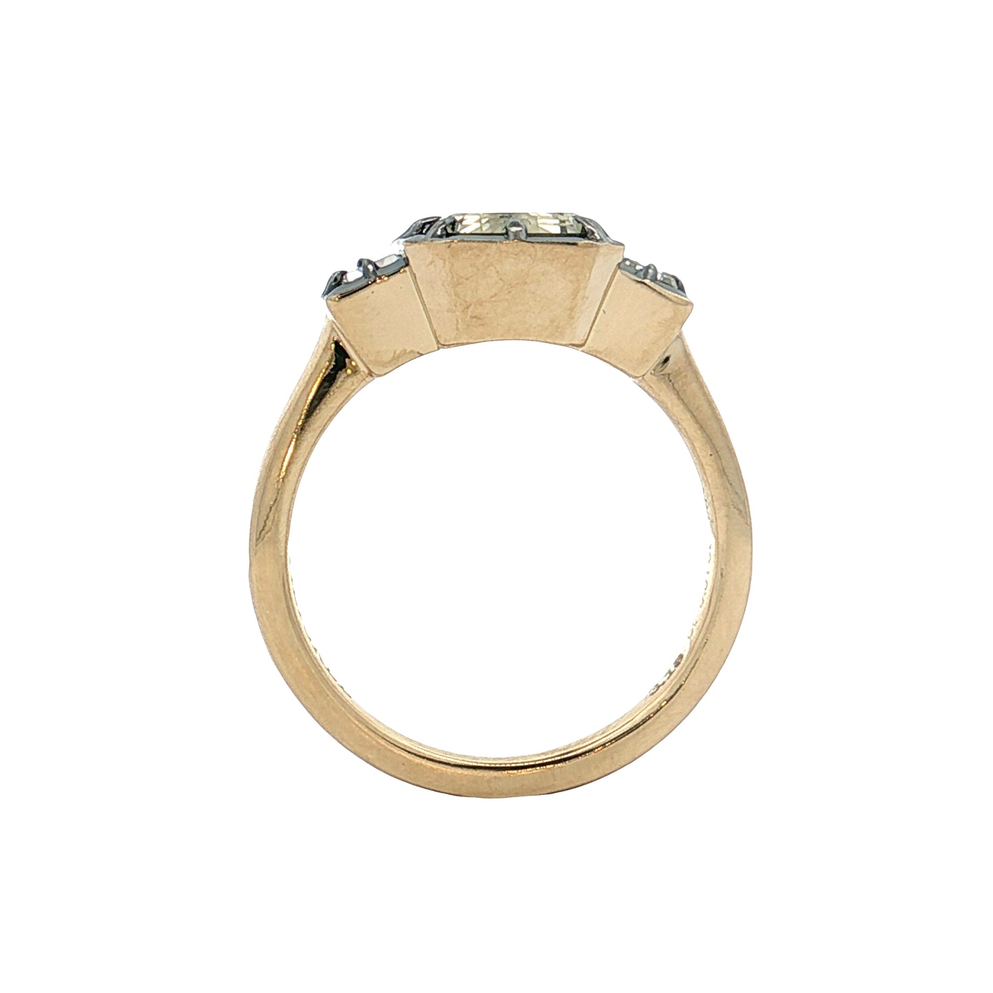 3.18 GIA Fancy Greenish Brown Diamond Engagement Ring 14k