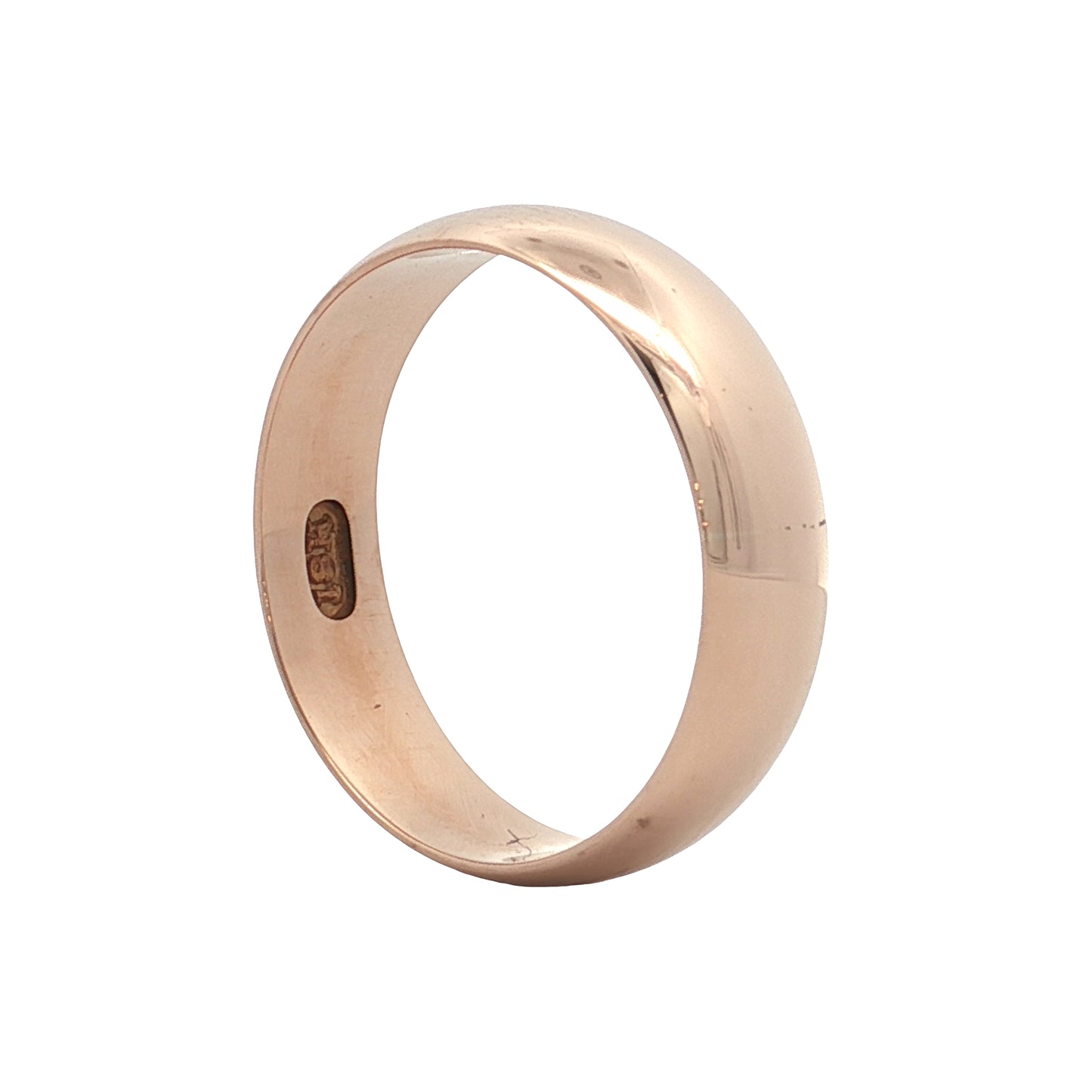 Antique Victorian Men's Wedding Band 18k Rose Gold