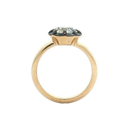 1.99 Old European Diamond Engagement Ring 14k Yellow Gold