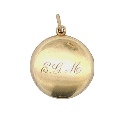 Antique Victorian Dragon Locket Pendant 14k Yellow Gold