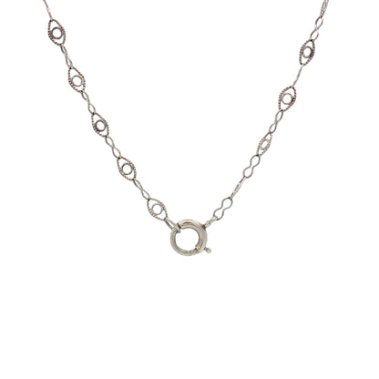 Antique Art Deco Camphor Glass Pendant 14k White Gold