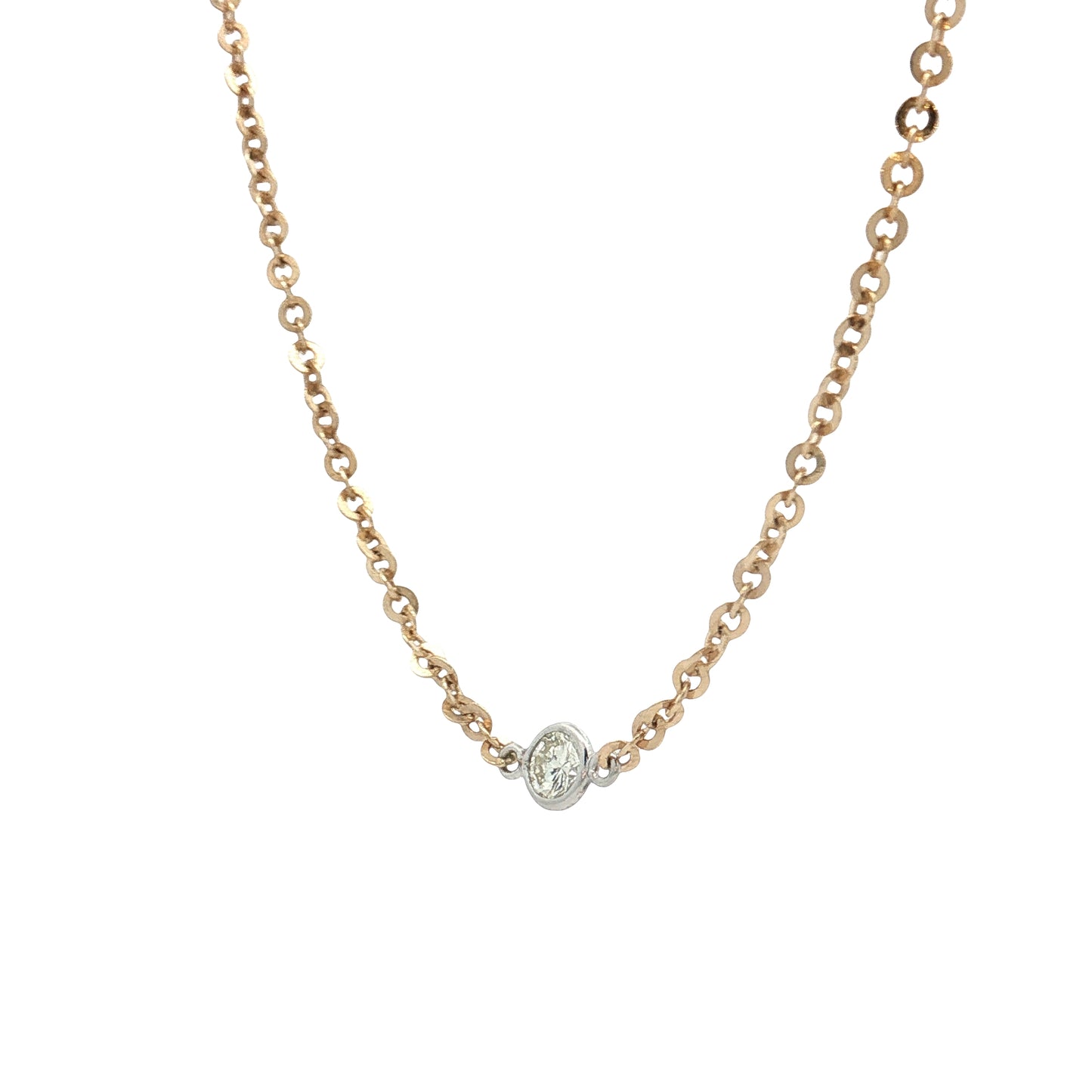.75 Diamond By The Yard Necklace 14k Yellow Gold