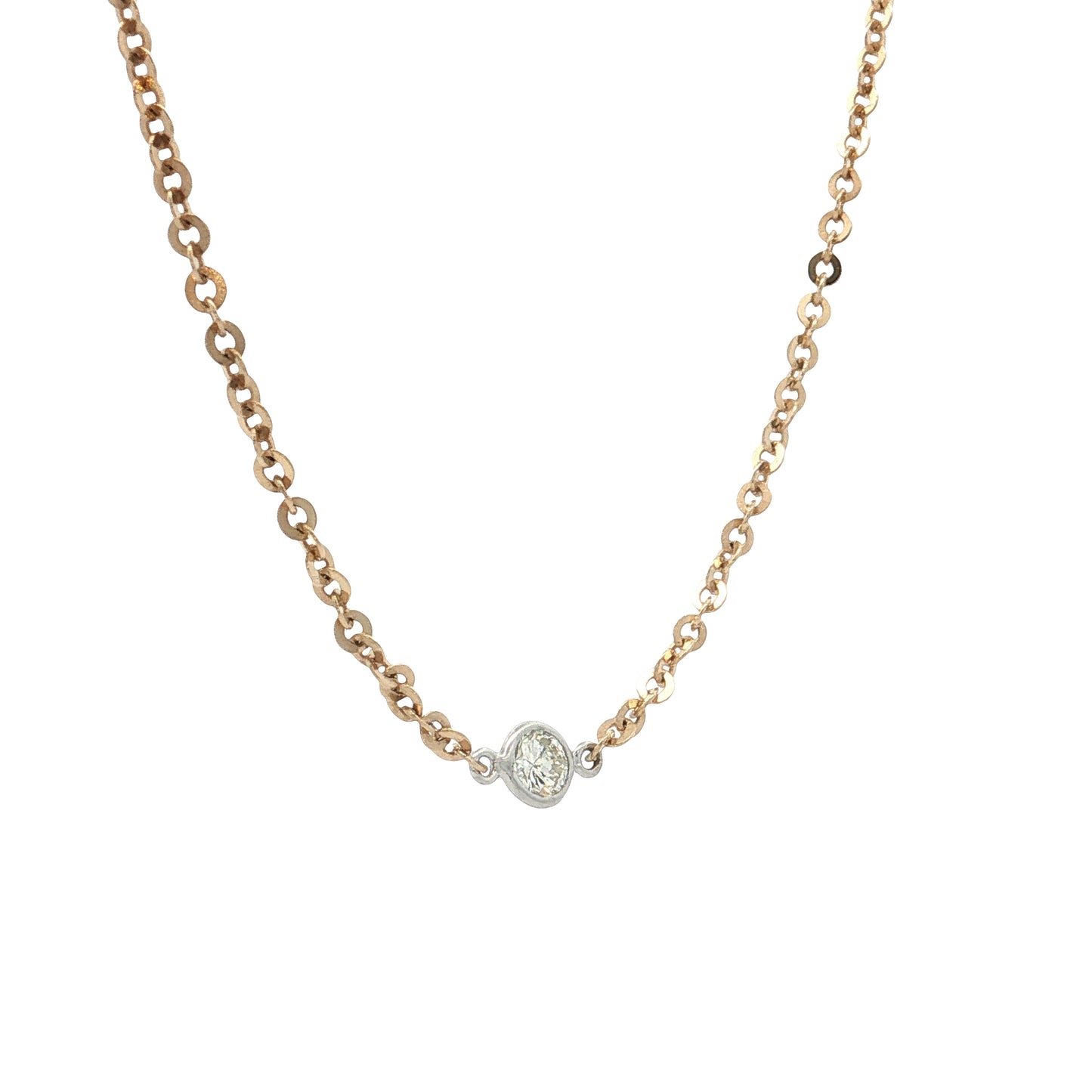 .75 Diamond By The Yard Necklace 14k Yellow Gold