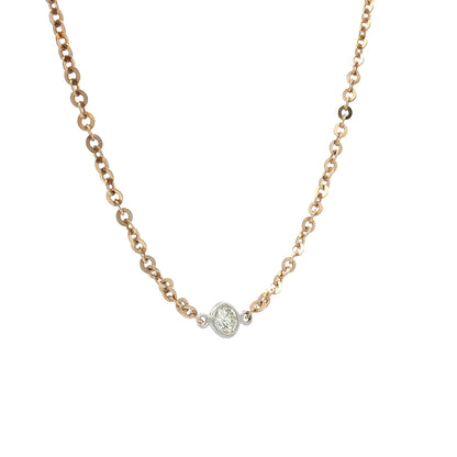 .75 Diamond By The Yard Necklace 14k Yellow Gold